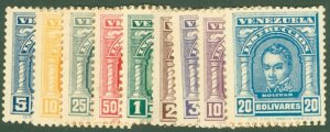 VENEZUELA  AR35-43 MNH  BIN $5.00  (9)