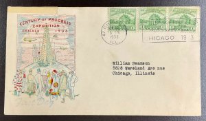 728 Harry Ioor Cachet 1933 Century of Progress  FDC  P-11