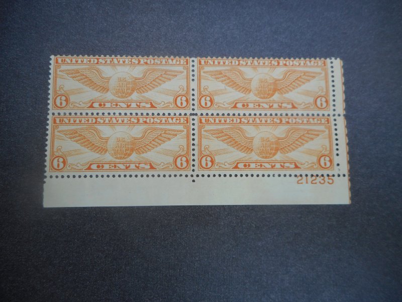 # C 19 Fine OG Plate Block