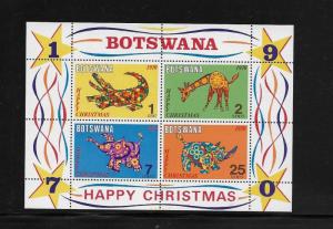 Botswana 1970 Christmas Toys Crocodile Elephant S/S MNH 