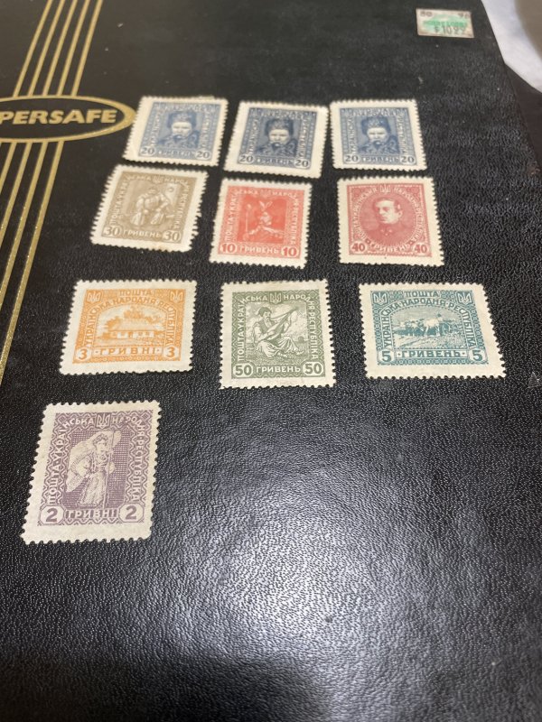 UKRAINE Unissued Part Set From 1920 hinged unused.