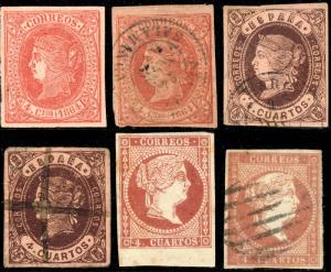 ESPAGNE / SPAIN / ESPAÑA - 6 Classic Stamps - Small selection (A) Good/very Good