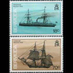 BERMUDA 1988 - Scott# 545-6 Shipwrecks Set of 2 NH