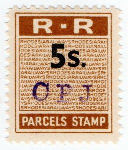 (I.B) Rhodesia Railways : Parcels Stamp 5/- (CBJ)