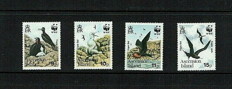 Ascension Island: 1990,  Endangered Species, Ascension Frigate Bird,  MNH set