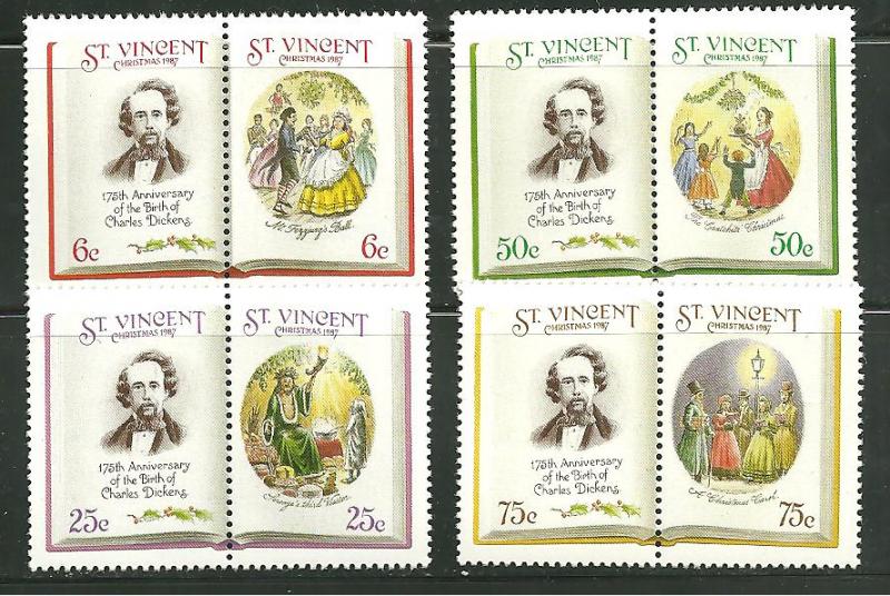 St Vincent 1061-64 MNH Charles Dickens \A Christmas Carol\