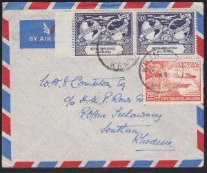 KENYA UGANDA TANGANYIKA 1949 cover to Rhodesia - UPU franking..............B3583