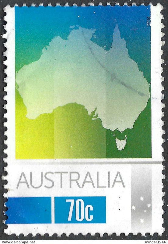 AUSTRALIA 2014 QEII 70c Multicoloured, Special Occasion-Map of Australia Used