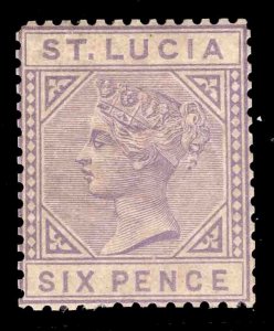 MOMEN: ST LUCIA SG #35 1885 CROWN CA MINT OG H £300 LOT #66257