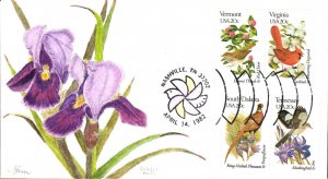 #1953-2002 Birds - Flowers Ham FDC Set