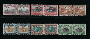 SOUTH WEST AFRICA SCOTT #99-105 1927-28 OVERPRINTS- MINT HINGED (SOME DETACHED)