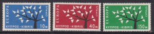 CYPRUS^^^^^1963  #219-221 RARER  MNH  KEY  EUROPA   set   $$@ x xha1385cyp85
