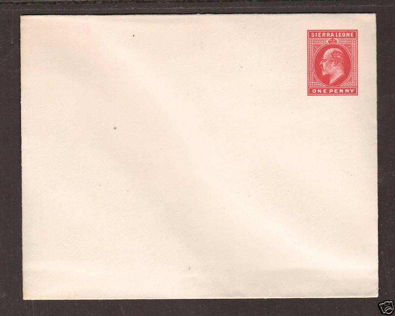 Sierra Leone H&G B3a mint 1902 1p size C Envelope, postal stationery
