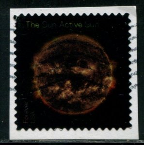 5601 US (55c) Sun Science - Active Sun SA, used on paper