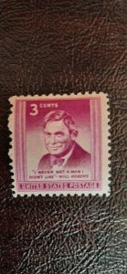 US Scott # 975; 3c Will Rogers; from 1948; MNH, og; Fine centering