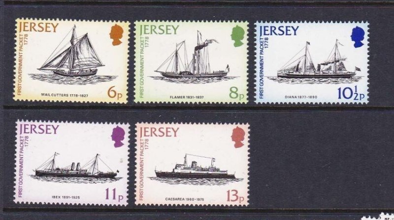 Jersey 1980 Ship Sc 197-201 set MNH