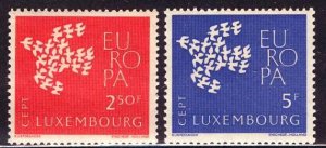 Luxembourg; 1961: Sc. # 382-383: MNH Cpl. Set