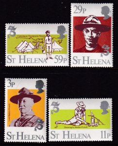 St Helena 378-381 Boy Scouts MNH VF