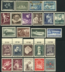 Austria #B277-B300 Semi-Postal Stamp Collection Europe 1952-1958 Mint LH