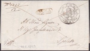 ITALY 1819 entire folded letter ex IMOLA....................................Y887