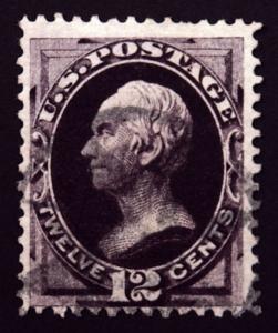 #162 12c 1874 Blackish Violet VF Used