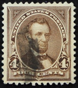 U.S. Used Stamp Scott #269 4c Lincoln, Superb. Large Margins. A Gem!
