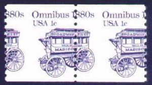 1897 1c Omnibus, Misperfed Pair, NH, t2029