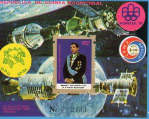 Equatorial Guinea 1975 Apollo-Soyuz/UPU Cent/Montreal Olympic SS Mi.#Bl.204