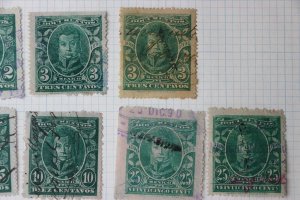 Mexico Revenue Documentary DO176 177 partial set 1890-1891 10p 10 pesos