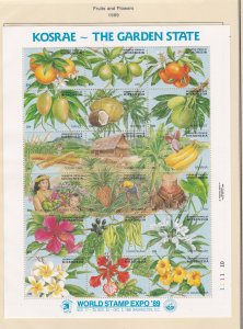 Micronesia # 103, The Garden State - Fruits & Flowers, NH, 1/2 Cat.