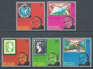 Equatorial Guinea #Michel 1271-5 NH Sir Rowland Hill Death Anniv.