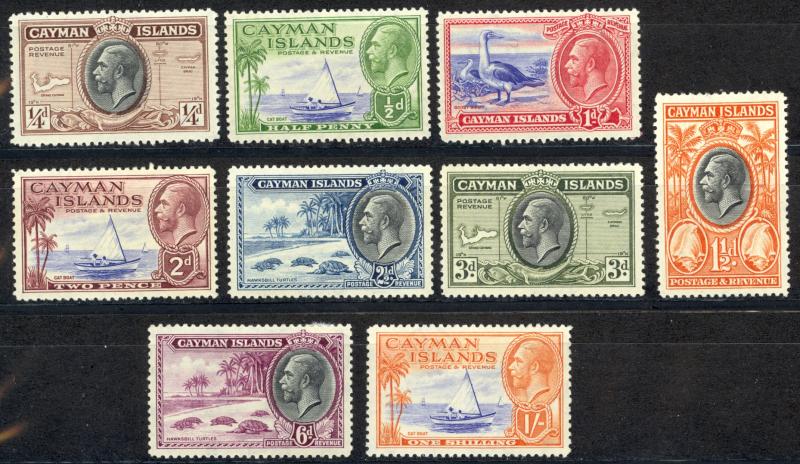 Cayman Islands Sc# 85-93 MH 19.5-19.6 King George V