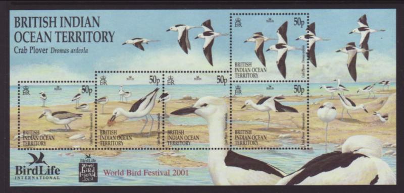 British Indian Ocean Territory 238 Birds Souvenir Sheet MNH VF