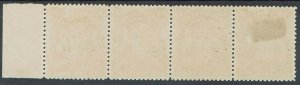 RHODESIA 1909 ARMS OVERPRINTED 1/- STRIP  