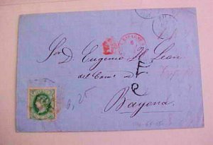 SPAIN  #63 cat.$55.00  BILBAO B/S FRANCE 1864