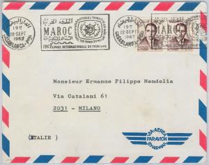 MOROCCO --  POSTAL HISTORY: AIRMAIL COVER to ITALY 1963