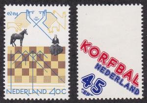 Netherlands # 578-579, Chessboard & Korfball, Mint NH, 1/2 Cat.