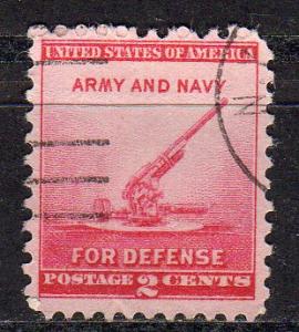 United States 900 - Used - 2c Anti-aircraft Gun / Defense (1940) (2)