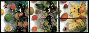 Israel 1996 - Fruit, Orange, Lemon, Mango - Set of 3 Stamps - Scott 1280-2 - MNH