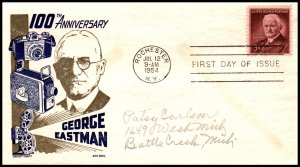 US 1062 George Eastman C Anderson Black Pencil FDC