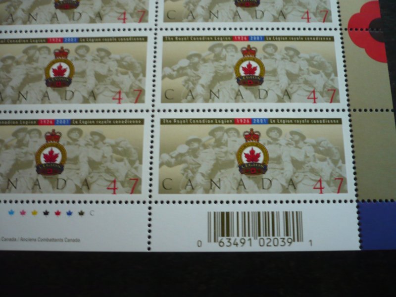 Stamps - Canada - Scott# 1926 - Mint Never Hinged Pane of 16 Stamps