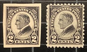 US Stamps - SC# 611 - 612 - MH - Harding - Catalog Value $19.00