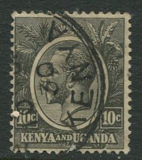 Kenya & Uganda - Scott 22 - KGV Definitive -1922 - Used- Single 10c Stamp