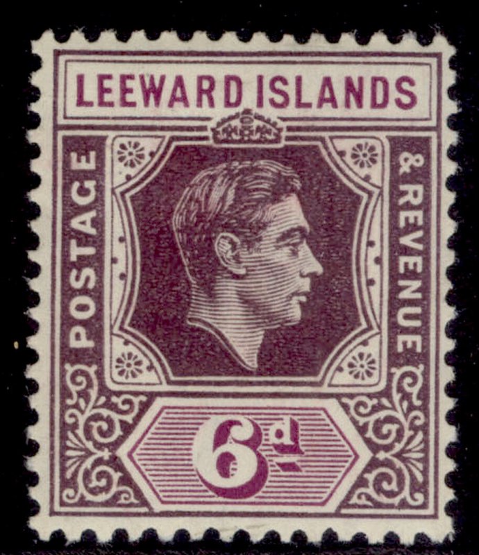 LEEWARD IS GVI SG109, 6d dp dull purple & bright purple, M MINT. Cat £35. CHALKY