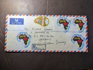 1969 Registered Sierra Leone Airmail Cover Freetown to Hamburg West Germany 2