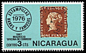 Nicaragua 1040, MNH, Post Office Mauritius Rare Stamp