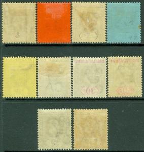 EDW1949SELL : STRAITS SETTLEMENT 1902 Scott #94-102 VF MOG High Val VLH Cat $214