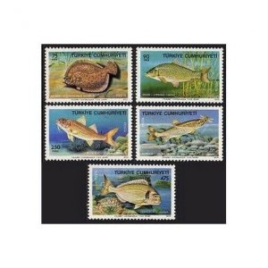 Turkey 2017-2021,MNH.Michel 2369-2373. Fish:Turbot,Common carp,Trout,