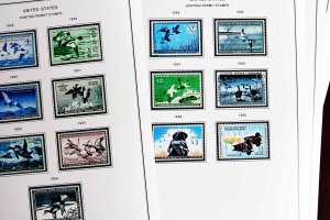 COLOR PRINTED USA FEDERAL DUCK 1934-2020 STAMP ALBUM PAGES (46 illustr. pages)