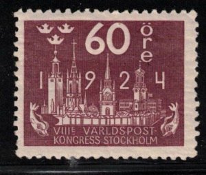 SWEDEN Scott # 207 MH - 1924 World Post Congress, Stockholm